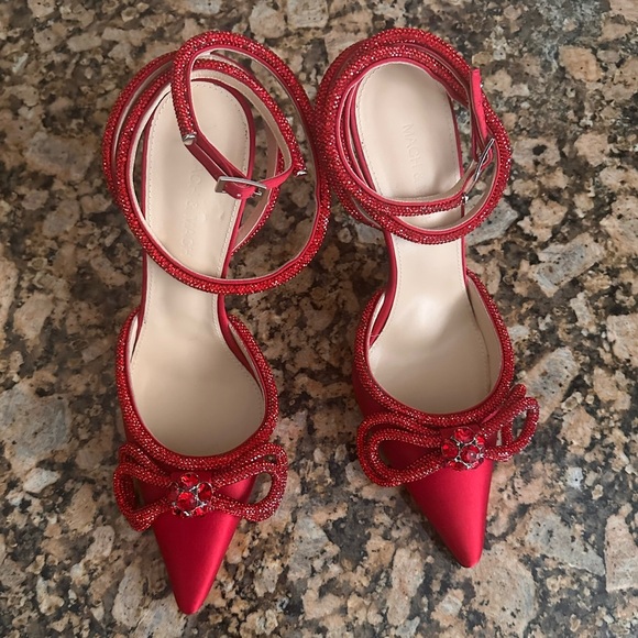 MACH & MACH Double-Bow Crystal-Embellished Pumps - Picture 11 of 14